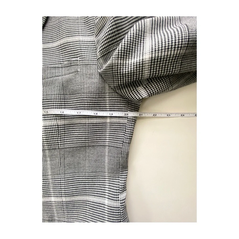 Topman Mens Double Breasted Jacket Blazer Sz 40R Gray Plaid - Picture 8 of 12